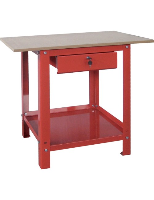 Werkbank met houten top mm 1000 met 1 lade